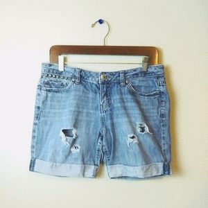 Lauren Conrad Womens Distressed Shorts Cotton